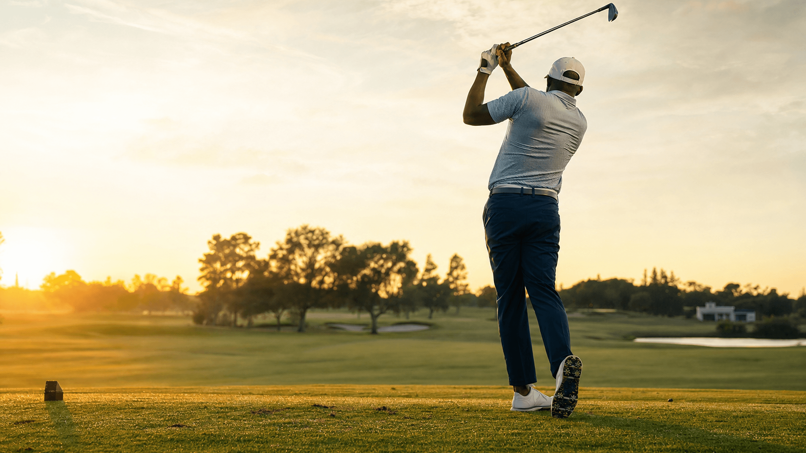 Early morning light across the fairway at Hilaman Golf Course in Tallahassee, Florida